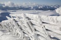 Snow covered fence Royalty Free Stock Photo