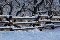 Snow Covered Fence Royalty Free Stock Photo