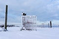 Snow covered fence Royalty Free Stock Photo