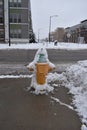 Snow covered fire hydrant Royalty Free Stock Photo
