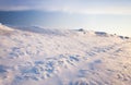 The snow-covered hill