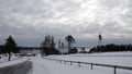 Gullvik bay near Ornskoldsvik in winter in Sweden