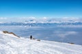 Himalayan mountain peaks Pir Panjal mountain range, View from Gulmarg, Kashmir Royalty Free Stock Photo