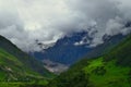 Snow-covered HImalayan Mountains at Valley of Flowers, Uttarakhand, India