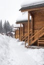 Snow-covered houses Royalty Free Stock Photo