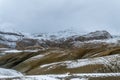 Snow Covered Landscape in Langza Village, Spiti Valley, Himachal Pradesh Royalty Free Stock Photo