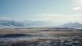 Snow Covered Landscape And Mountains In Vray Tracing Style Royalty Free Stock Photo