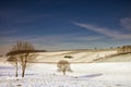 Snow covered landscape near Eys in the province Limburg