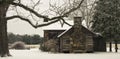 Snow covered landscape scene country and rural areas beauty in the heartland Royalty Free Stock Photo