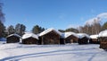 Lappstaden sami church village in Arvidsjaur in Swedish Lapland Royalty Free Stock Photo