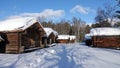 Lappstaden sami church village in Arvidsjaur in Swedish Lapland Royalty Free Stock Photo