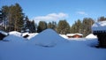 Lappstaden sami church village in Arvidsjaur in Swedish Lapland Royalty Free Stock Photo