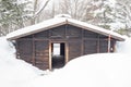 Snow covered log cabin Royalty Free Stock Photo