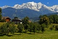 Snow-covered Mont Blanc massif Royalty Free Stock Photo