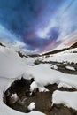 Snow covered Mount Hood in Winter season USA Royalty Free Stock Photo