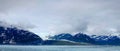 Snow covered mountain in Aalaska and frozen water