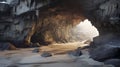 Lively Coastal Cave Painting With Realistic Detail By Raphael Lacoste
