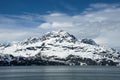 Snow Covered Mountain, Glacier Bay, Alaska Royalty Free Stock Photo