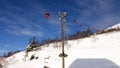 Gondola of Are Skiresort in Jamtland, Sweden in winter