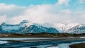 Snow covered mountain landscape, Iceland Royalty Free Stock Photo