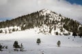 Snow covered mountain in winter wyoming Royalty Free Stock Photo