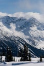 Snow Covered Mountain Peak Royalty Free Stock Photo