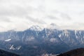 Snow covered mountain peak winter Royalty Free Stock Photo