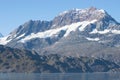 Snow covered mountain in Glacier Bay, Alaska Royalty Free Stock Photo