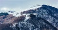 Snow covered mountain top Royalty Free Stock Photo