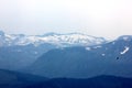 Snow covered mountains around Lake Tahoe, California, USA Royalty Free Stock Photo