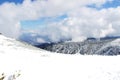 Snow-covered mountains in Bulgaria