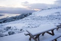 Snow covered mountains at Kepler Track, Royalty Free Stock Photo