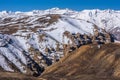 Snow Covered Mountains - Langza Village, Spiti Valley, Himachal Pradesh Royalty Free Stock Photo