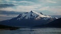 snow covered mountains in the sea, Trollfjord, Honningsvag, Norway