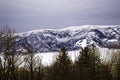 Snow Covered Mountains in Ogden Canyon, Utah Royalty Free Stock Photo