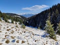 Snow covered mountains - winter landscape in the mountains Royalty Free Stock Photo