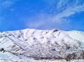 Snow covered mountains of Zireia, Peloponnese, Greece Royalty Free Stock Photo