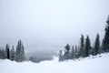 Snow covered mountainside