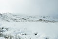 snow-covered mountainside in northern Portugal Royalty Free Stock Photo