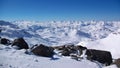 Snow covered mountaintops