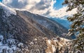 Snow covered mountian view