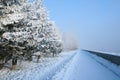 Snow-covered path Royalty Free Stock Photo