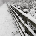 Snow covered footpath Royalty Free Stock Photo