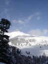 Snow covered peak over Wengen, Switzerland Royalty Free Stock Photo