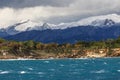 Snow covered peaks of the Serra de Tramuntana Royalty Free Stock Photo