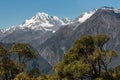 Snow covered peaks in Southern Alps