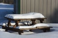 Snow covered Picnic Table Royalty Free Stock Photo