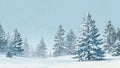 Snowfall Silent Forestline Royalty Free Stock Photo