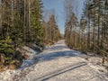 A snow covered road Royalty Free Stock Photo