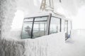 Snow covered Ropeway Gondola lift at Mt. Hakkoda, Aomori, Japan